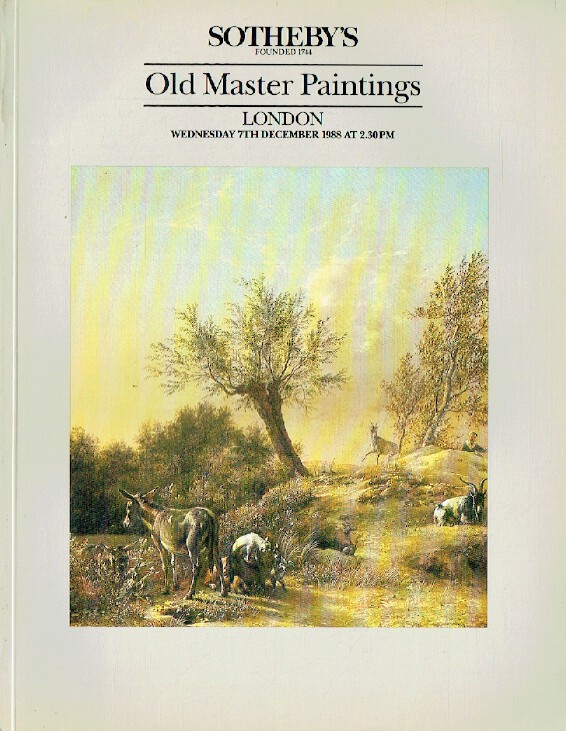 Sothebys December 1988 Old Master Paintings