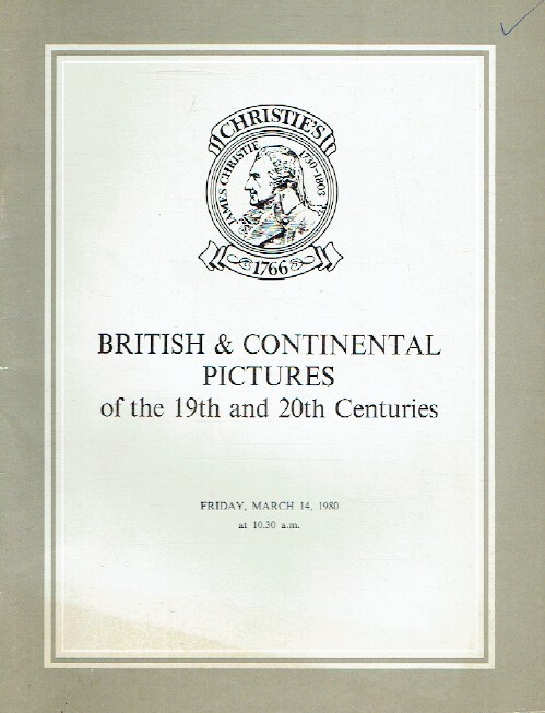Christies March 1980 British and Continental Pictures