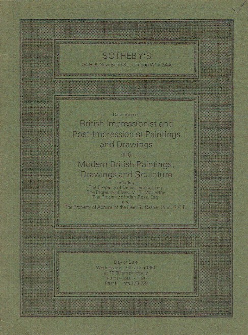 Sothebys June 1981 British & Post-Impressionist & Modern British Paintings