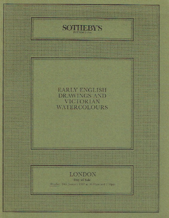 Sothebys January 1987 Early English & Victorian Drawings