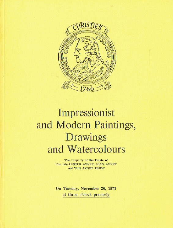 Christies November 1971 Impressionist & Modern Paintings