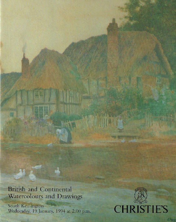 Christies January 1994 British & Continental Watercolours and Drawings