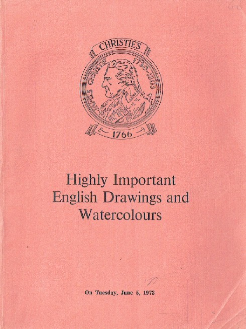 Christies June 1973 Highly Important English Drawings & Watercolours