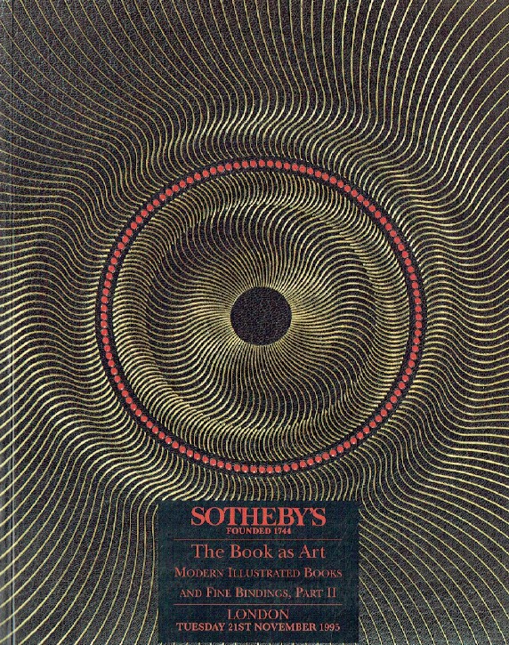 Sothebys November 1995 The Book as Art Modern Illustrated Books & Fine Bindings