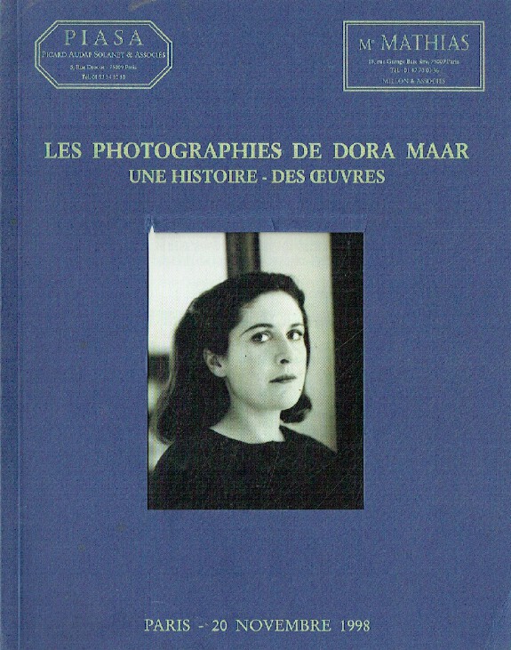 Piasa November 1998 Photographs of Dora Maar