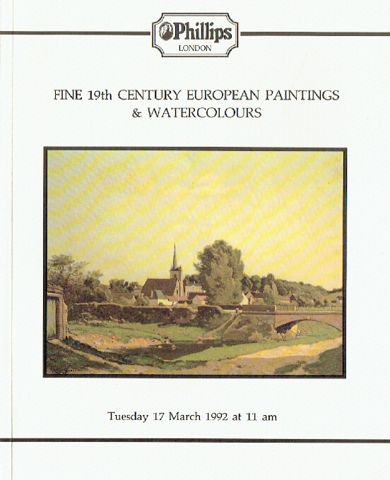 Phillips March 1992 Fine 19th Century European Paintings & Watercolours