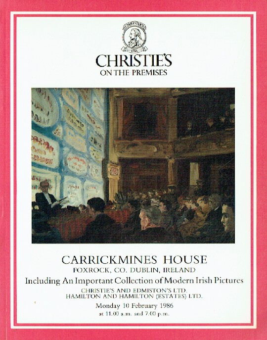 Christies February 1986 Carrickmines House inc. Modern Irish Pictures