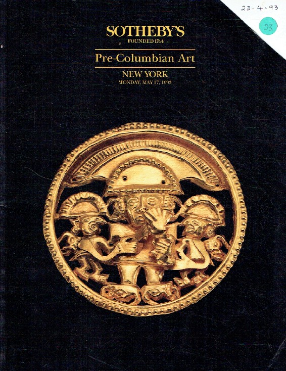 Sothebys May 1993 Pre-Columbian Art (Digital Only)