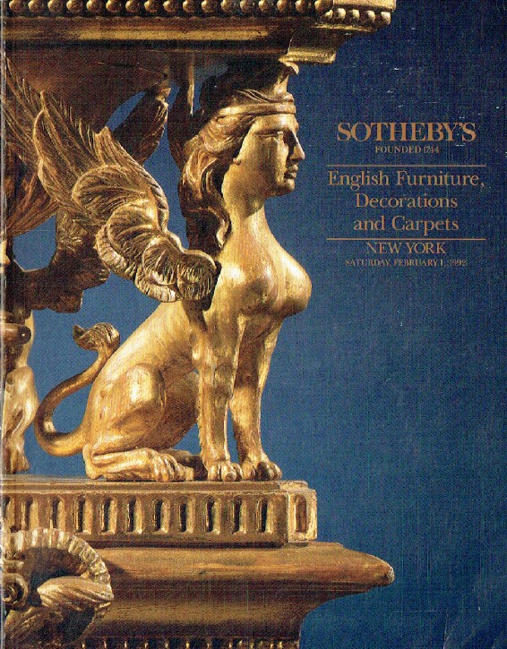 Sothebys February 1992 English Furniture, Decorations & Carpets