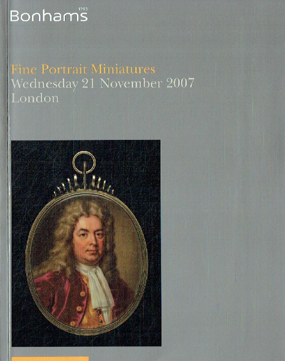 Bonhams November 2007 Fine Portrait Miniatures