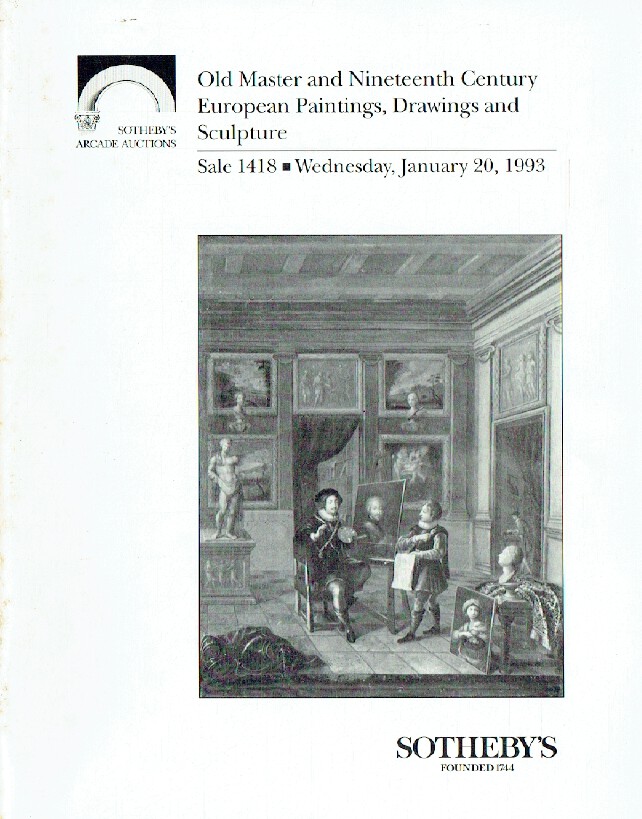 Sothebys January 1993 Old Master & 19th C European Paintings, Drawings & Sculptu