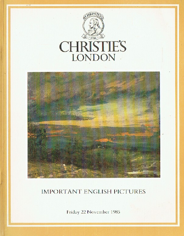 Christies November 1985 Important English Pictures (Digital only)