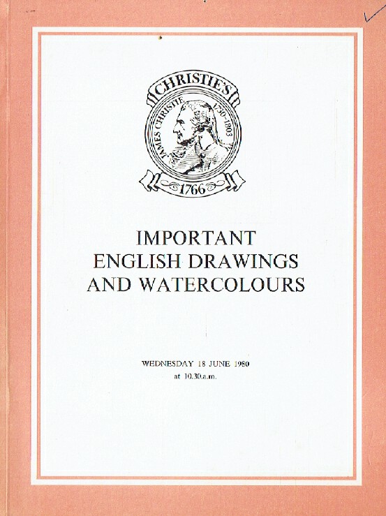 Christies June 1980 Important English Drawings & Watercolours