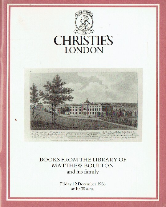 Christies December 1986 Books From The Library of Matthew Boulton