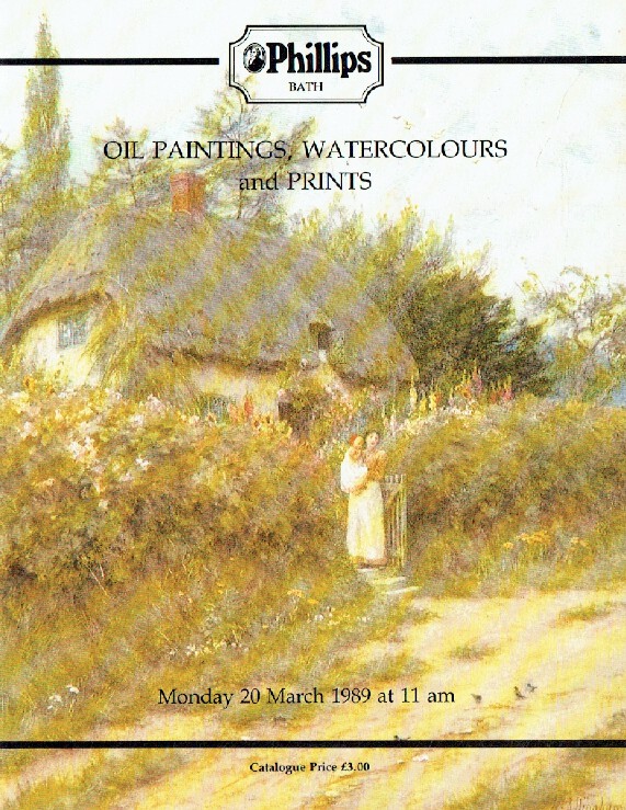 Phillips March 1989 Oil Paintings, Watercolours & Prints