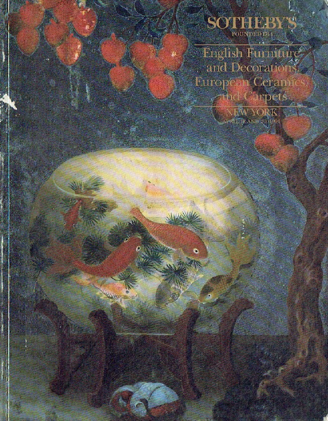 Sothebys April 1991 English Furniture & Decorations European Ceramics