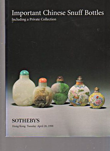 Sothebys 1998 Important Chinese Snuff Bottles, Private Coll (Digital Only)