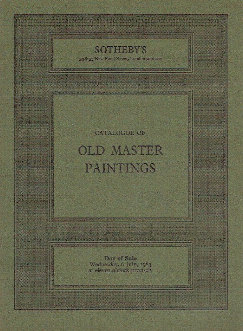 Sothebys July 1983 Old Master Paintings