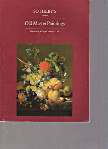 Sothebys April 1984 Old Master Paintings