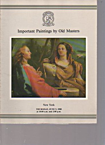 Christies 1980 Important Paintings by Old Masters