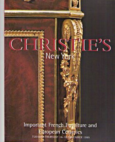 Christies 1999 Important French Furniture & European Ceramics (Digital only)