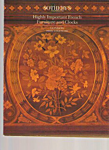 Sothebys 1993 Highly Important French Furniture & Clocks (Digital only)