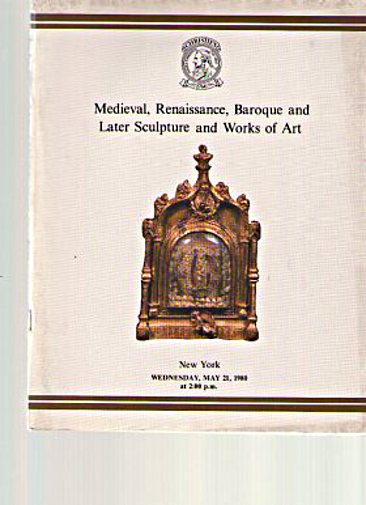 Christies 1980 Medieval, Renaissance, Baroque Sculpture Christies 1980 Medieval, Renaissance, Baroque Sculpture