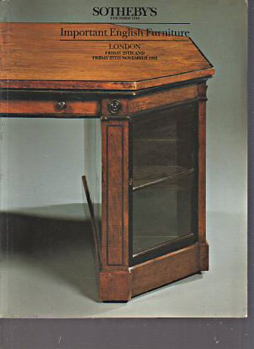 Sothebys November 1992 Important English Furniture