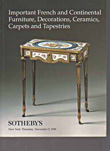 Sothebys 1998 Important French & Continental Furniture