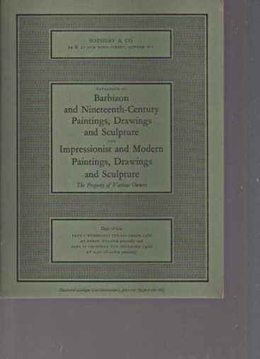 Sothebys 1966 Barbizon, Impressionist & Modern Paintings