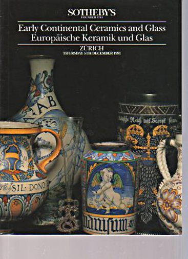 Sothebys 1991 Early Continental Ceramics and Glass