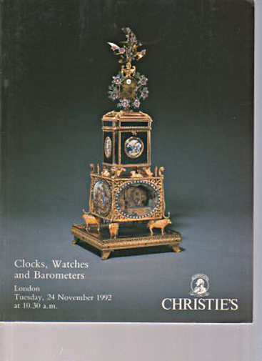 Christies 1992 Clocks, Watches and Barometers