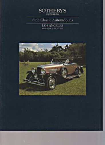 Sothebys June 1995 Fine Classic Automobiles (Digital Only)