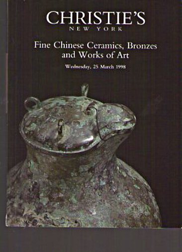 Christies March 1998 Fine Chinese Ceramics, Bronzes & WOA (Digital only)