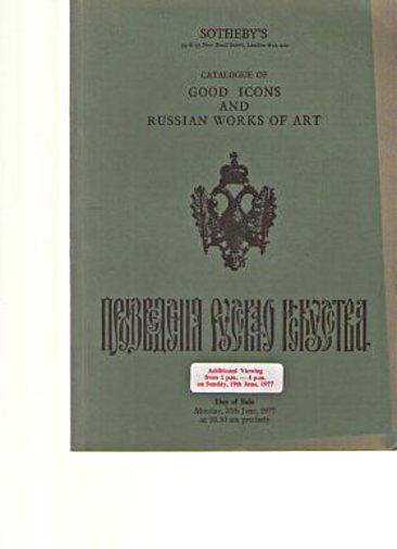 Sothebys 1977 Good Icons & Russian Works of Art