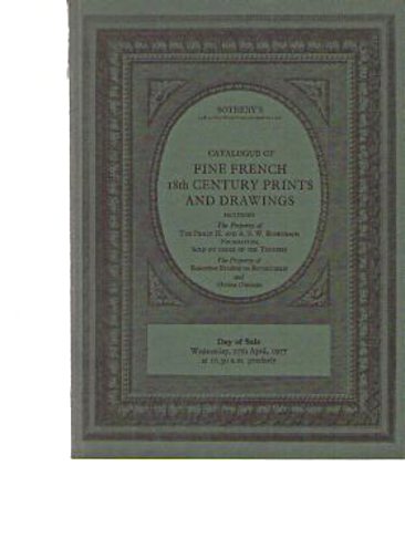 Sothebys 1977 Fine French 18th Century Prints & Drawings