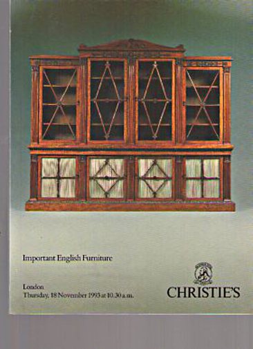 Christies 1993 Important English Furniture