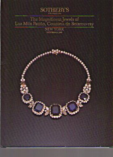 Sothebys 1989 Magnificent Jewels of Countess Luz Patino (Digital only)