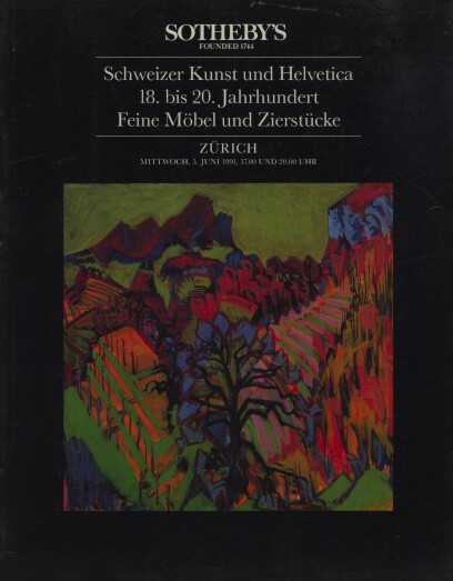 Sothebys 1991 Swiss Art 18th - 20th Century