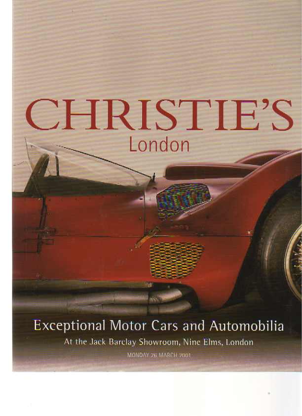 Christies March 2001 Exceptional Motor Cars & Automobilia