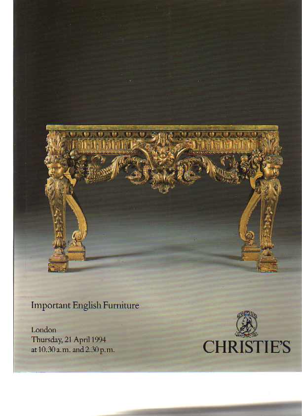 Christies April 1994 Important English Furniture