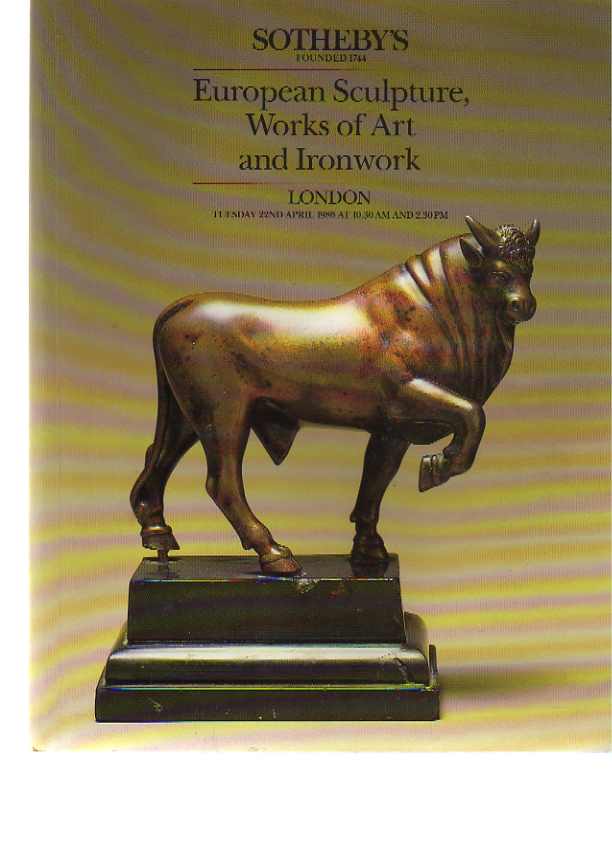 Sothebys 1986 European Sculpture, Works of Art and Ironwork