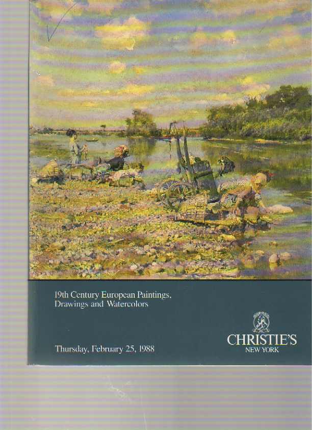 Christies 1988 19th C European Paintings, Drawings, Watercolors