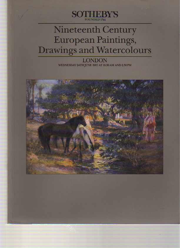 Sothebys June 1987 19th Century European Paintings, Drawings