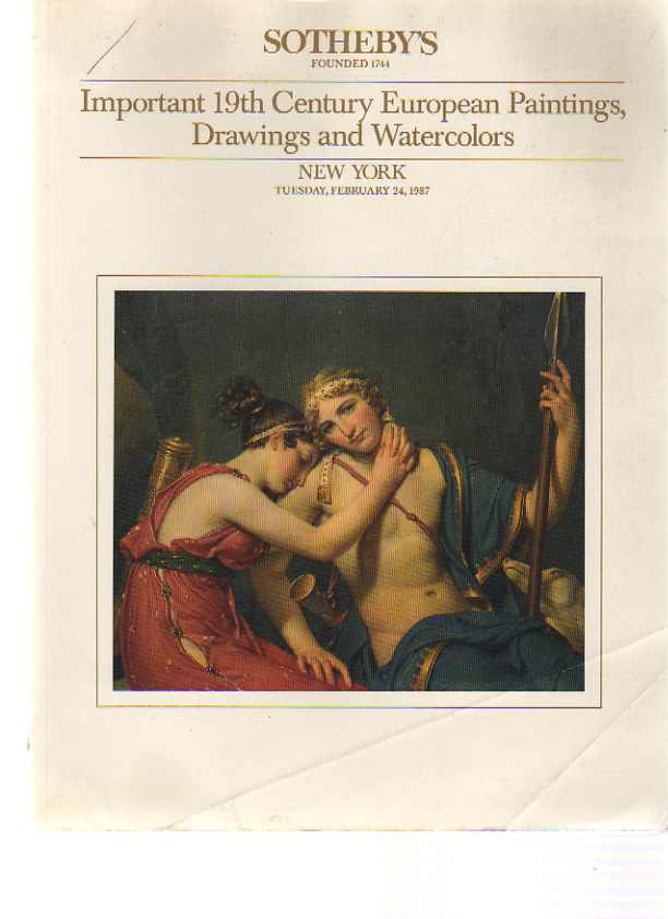 Sothebys 1987 Important 19th Century European Paintings