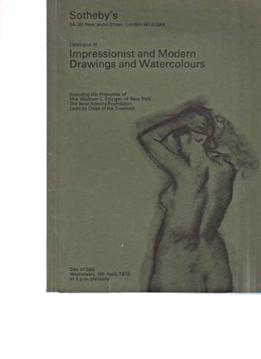 Sothebys 1978 Impressionist & Modern Drawings, Watercolours