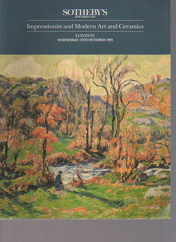 Sothebys 1993 Impressionist & Modern Art and Ceramics (Digital only)