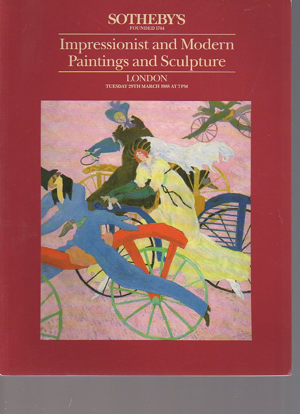 Sothebys 1988 Impressionist & Modern Paintings & Sculpture