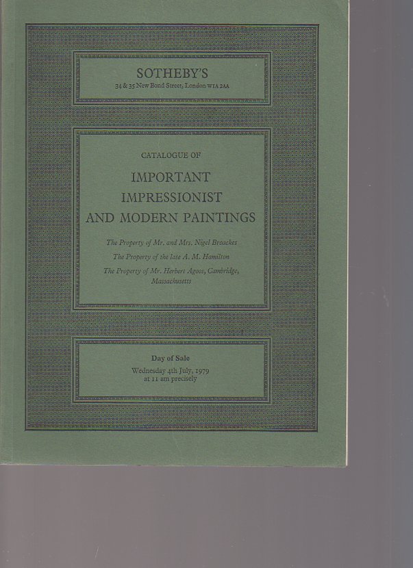 Sothebys 1979 Important Impressionist & Modern Paintings