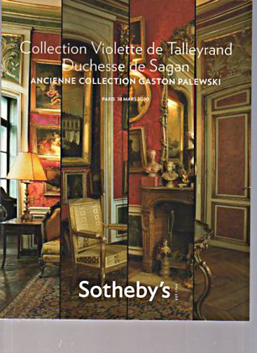 Sothebys 2010 Collection Talleyrand, Duchesse de Sagan